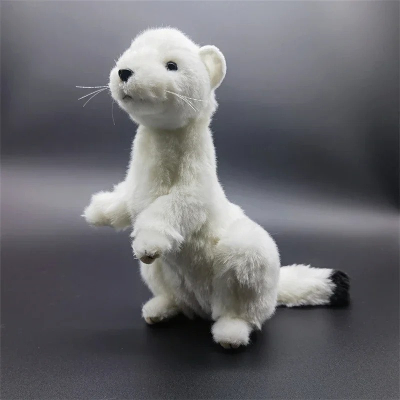 25cm Ferret Cute Mink Stoat Plush Toys Lifelike Animals Simulation Stuffed Doll Toy Gifts For Kids 240321 W260306-image-1096663296