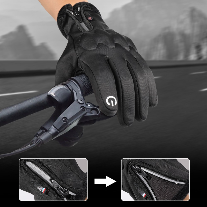 Thermal Winter Riding Bicycle Moto Motorcycle Gloves Water Resistant Touch Screen Lined Heated Non-slip Skiing Glove Men-image-994073661