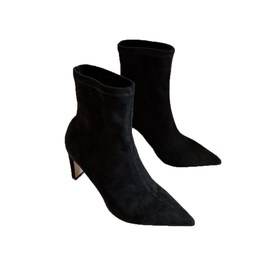 Chaussures habillées de créateurs Femmes Talons Bottes Sur Le Genou Botte Hiver Talons Hauts Dame Hiver Botte En Cuir Noir Martin Bottines Bottin