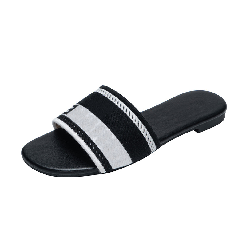 designer shoes sandals women slippers slides sandale flat sliders shoe bottom flip flops summer casual beach sandal leather best quality