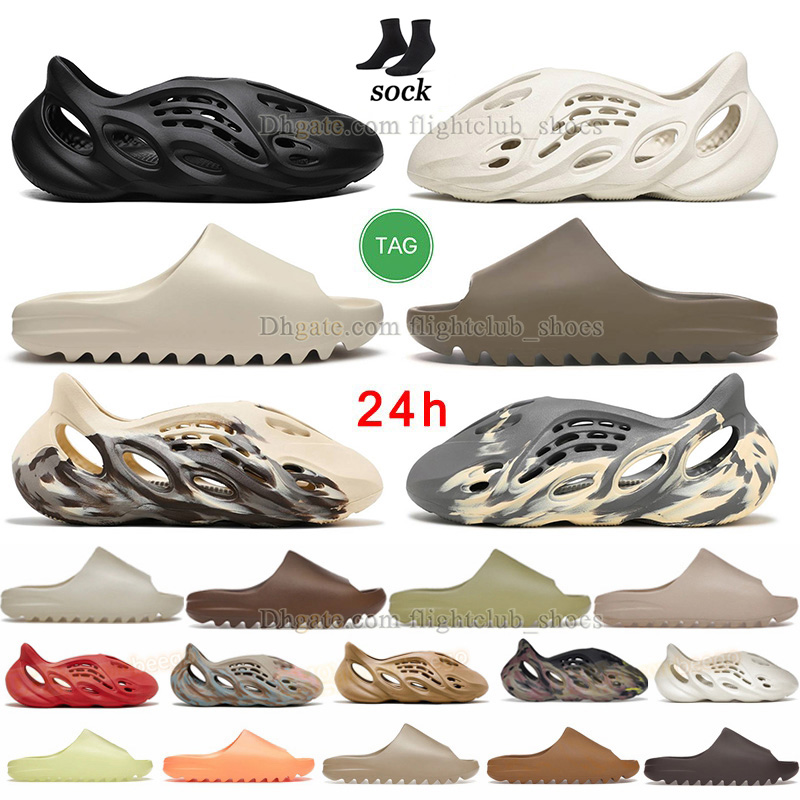 free shipping Slides womens Slipper man 2024 Mens Women Sandals Platform Sliders Summer Beach Shoes Stone Sage Black Pure Bone Home Flat Sandalia