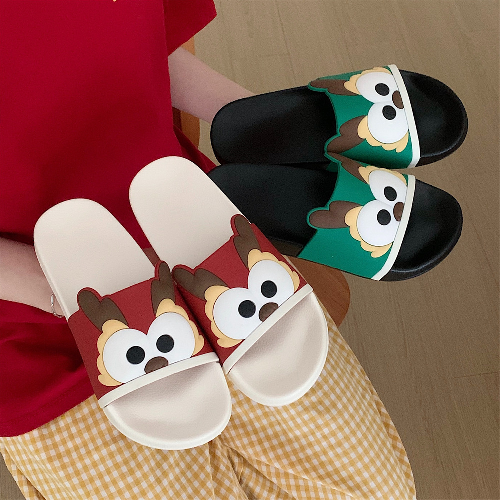 Nouvelles pantoufles dames chaussures d'été mignonnes grands yeux petits pantoufles de drag dorks sandales de rue intérieure pour filles show de