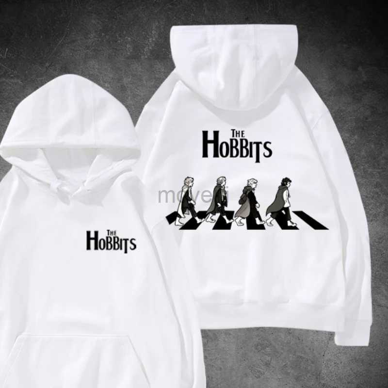 Men's Hoodies Sweatshirts 2024 The Road To The Ring of Fantasy on The Crosswalk The Hobbit The Lord of The Rings Movie Lovers Hooded Hoodie Hig