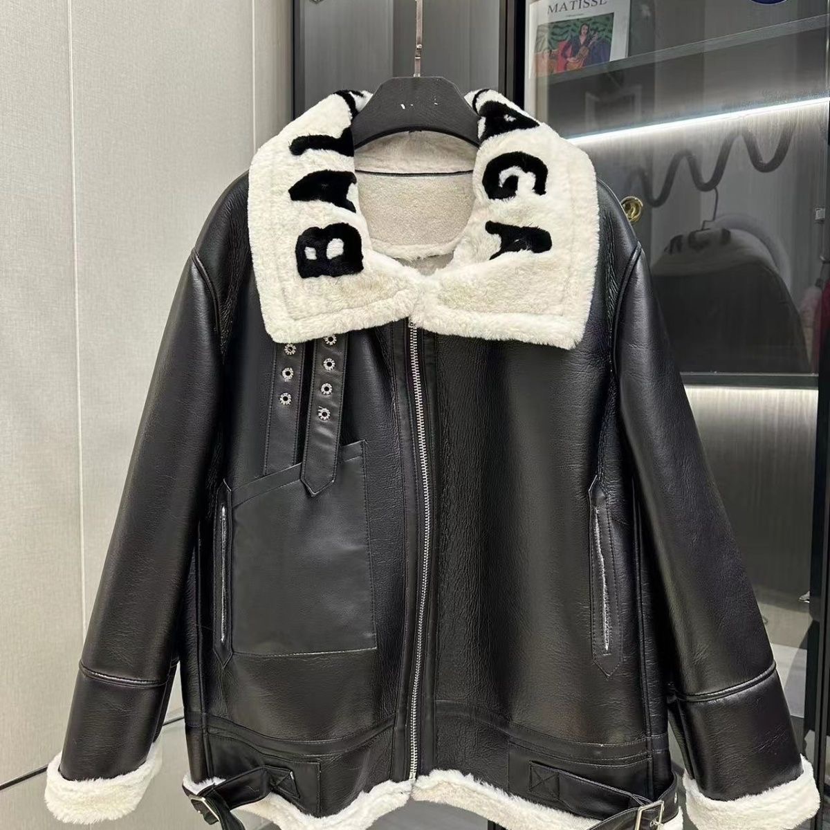 European station autumn and winter new style 2024 BA Paris fur one-piece jacket women's outer wear European and American style young