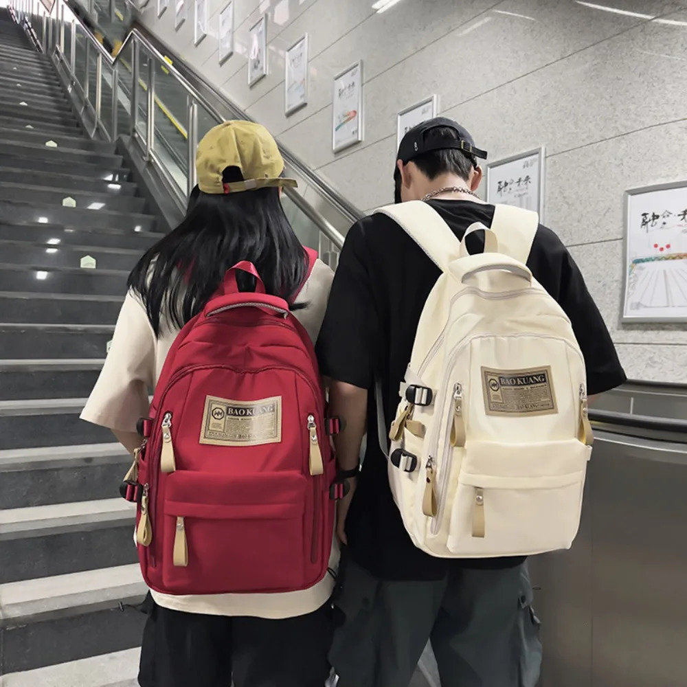 Fashion Large Capacity School Backpack Waterproof Nylon Computer Shoulder Bags Backpacks 241029Z