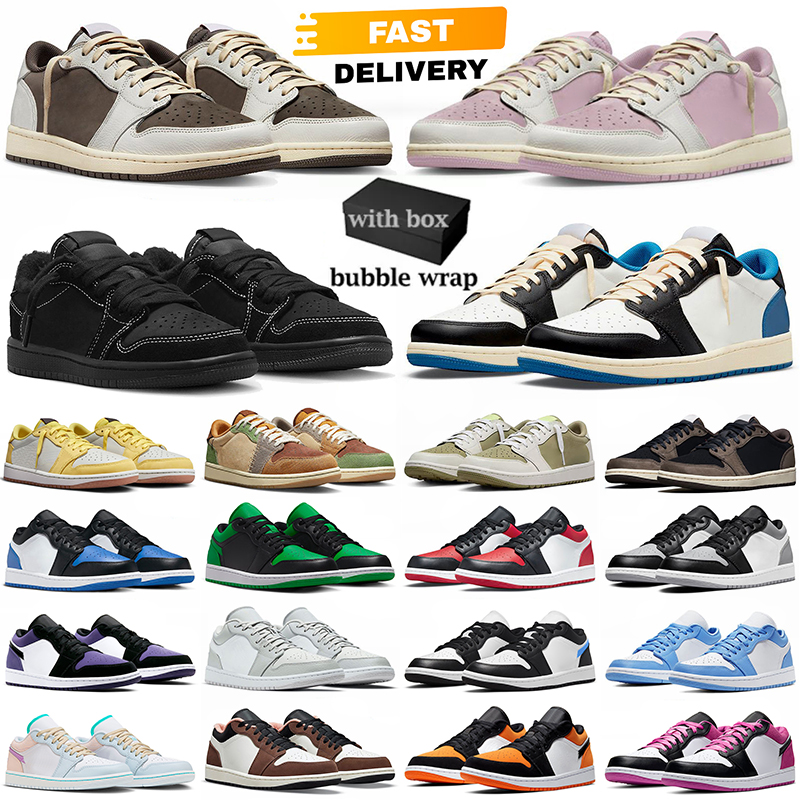 with box basketball shoes for men women low designer sneakers mocha triple black white pink olive green yellow blue grey mens womens outdoor spor