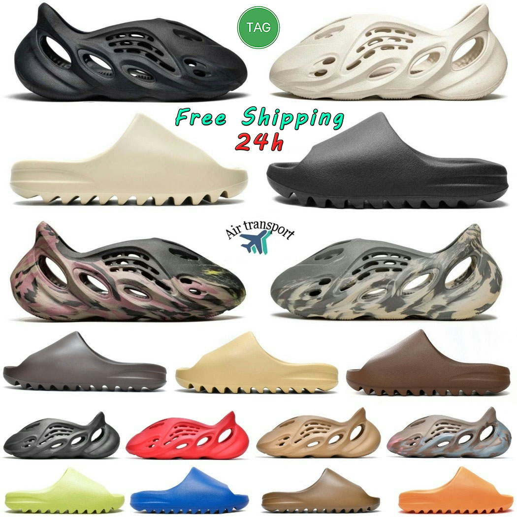 livraison gratuite designer pantoufles hommes mâle couleur coureur de mousse Vermillon minéral bleu onyx sandales purs glissades slipper ocre res