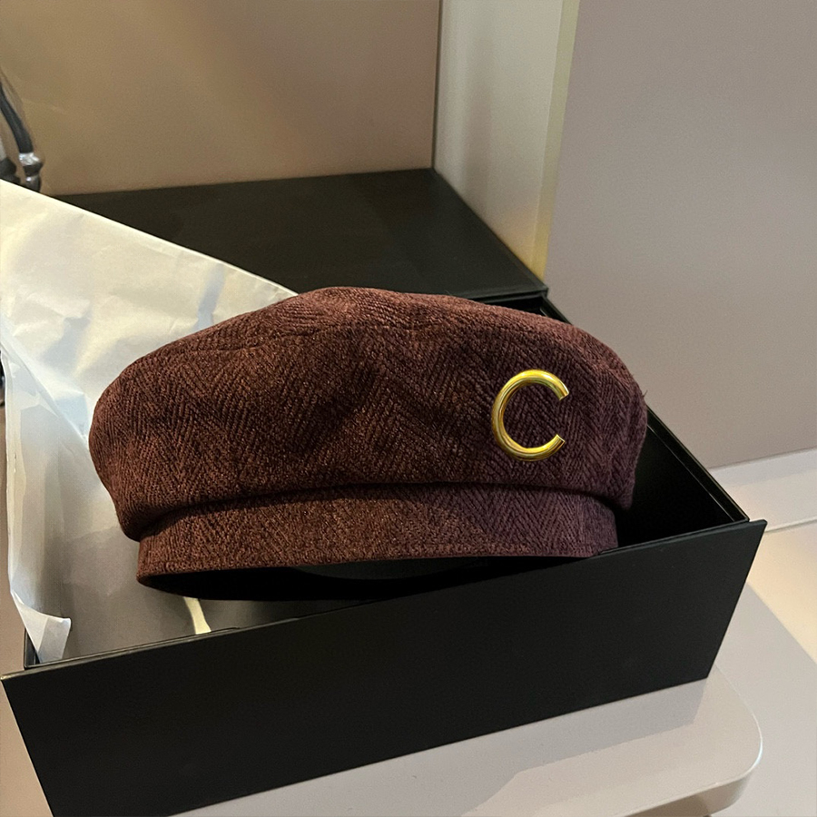 Designer Cap Autumn And Winter Beret Women Casual Beret Fashionable Retro Pumpkin Hat High-End Beret Available Elegant