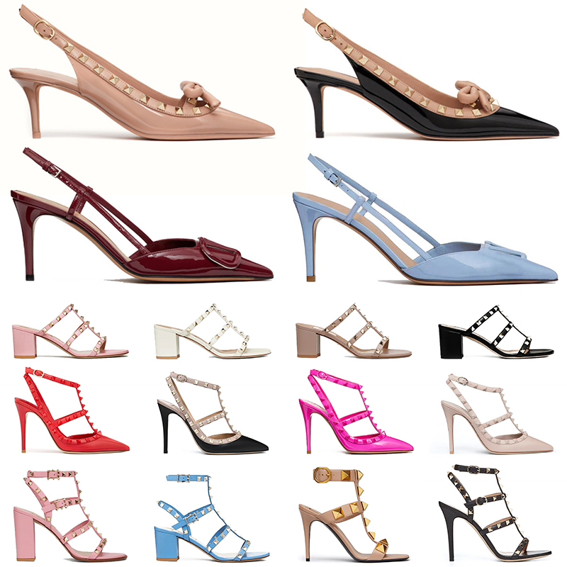 designer shoe woman heel sandals luxury high heels sandale all black pink blue brown green womens sandles sandalia flip flop slide wedge claquette d