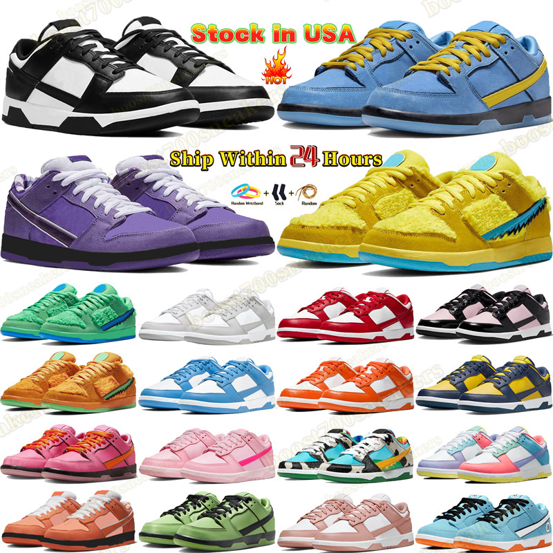 Local Warehouse Panda Running Shoes Low Black White Next Nature Grey Fog Triple Pink University Blue Mens Womens Stock in USA dhgate Designer Sne-image-948631448