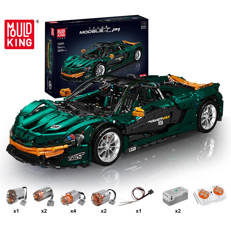 The Electric P1 Speed Sport Car Building Blocks MOULD KING 13091 Technical Car Model Kits Educational Assembly Bricks Toys Christmas Gifts for Bo-image-960477956