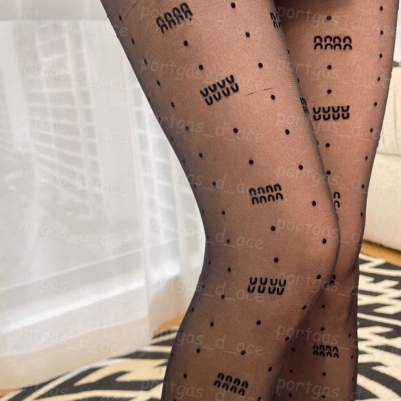 Letters Flocked Women Tights Sexy See Through Foot Sock Leggings Designer Black Luxury Charming Tights Bottoming Legging Stockings