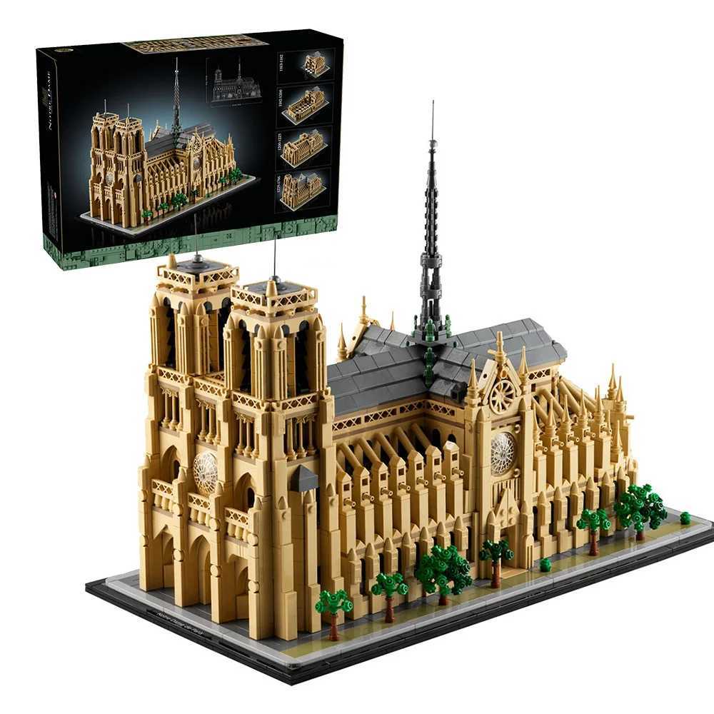 Blocks Notre Dame Cathedral Building Model Kit 21061 Collectable Building Blocks Set Adult Gift CreativityY241112LSOU-image-1030959962