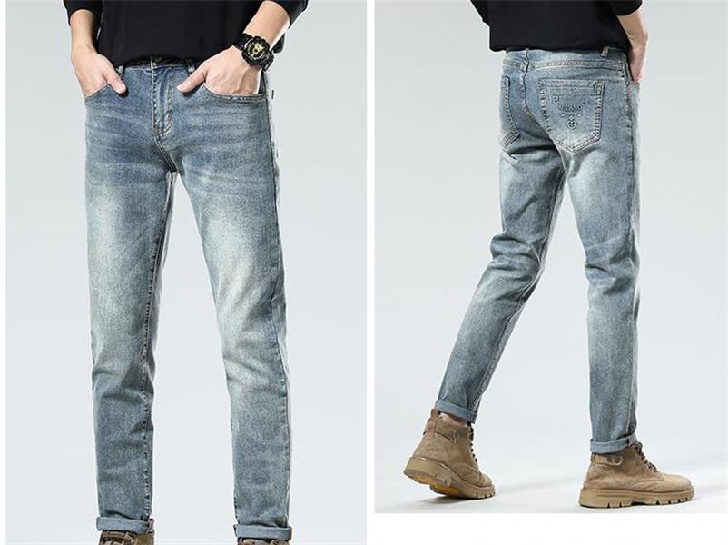 2025 Designer Jeans jeans pour hommes skinny jeans autocollants légers lavage de moto déchiré la meilleure version du prix en gros taille 29-38
