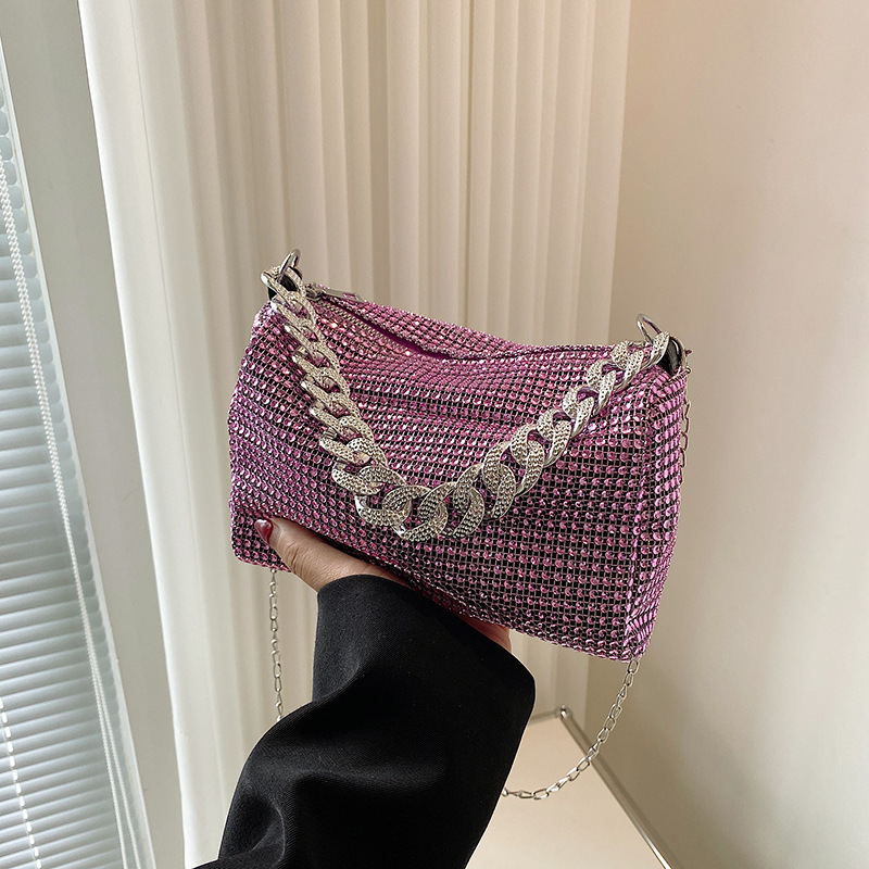 Sacs d'embrayage en strass pour femmes mariage Sac de soirée brillante Sac à paillettes Bag de paille