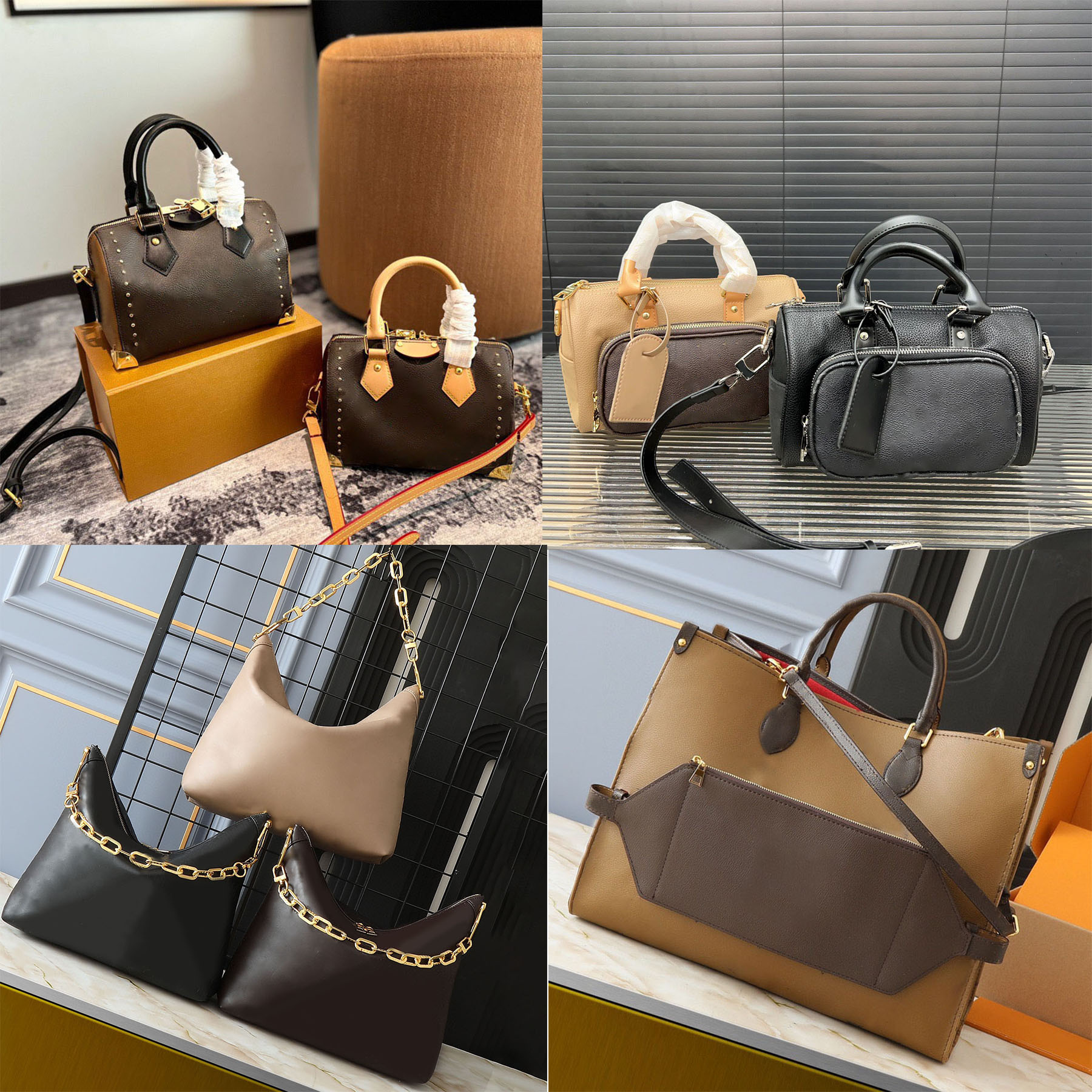 Nouveau sac de luxe Designer Soft Greil Leather Femme Coussin Hobo Sac Portefeuille sur Sac à épaule Chain Sac à main Crossbody Sac à main 2024 P