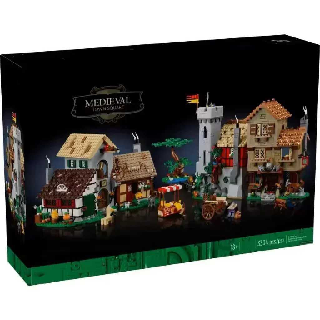 Blocks Mini new 3304 medieval town square DIY puzzle toys compatible with 10332 bricks European childrens building giftsY241112S9T5-image-1030928408