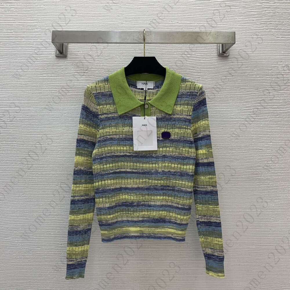Femmes Tricots Marque pull Designer tricots Mode logo femmes tricots pull laine fil revers pull vacances pull en tricot décontracté Oct 31