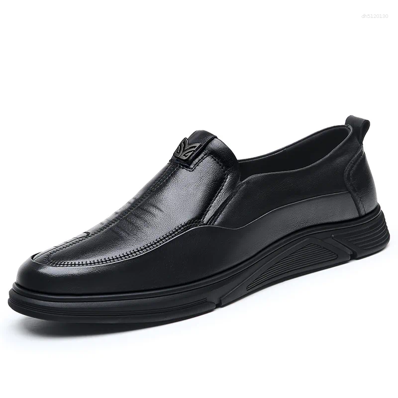 Casual Shoes Spring Autumn Cowhide Driving For Men Designer Soft-soled Men's Loafers Fashion Black Cow Leather Male