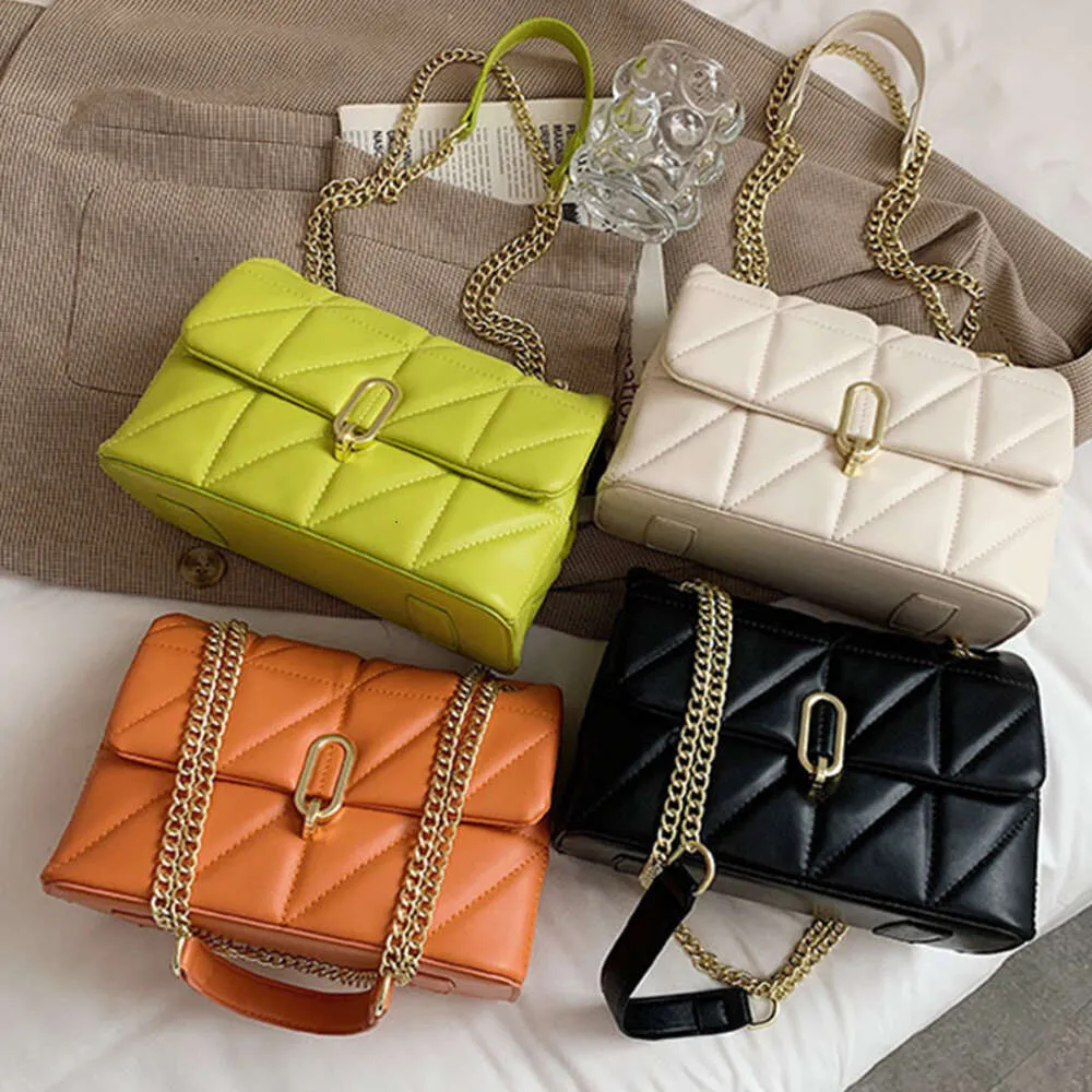 Broderie file rabat à épaule féminine en cuir pu petite chaîne carrée sac de messager des sacs de concepteur sacs