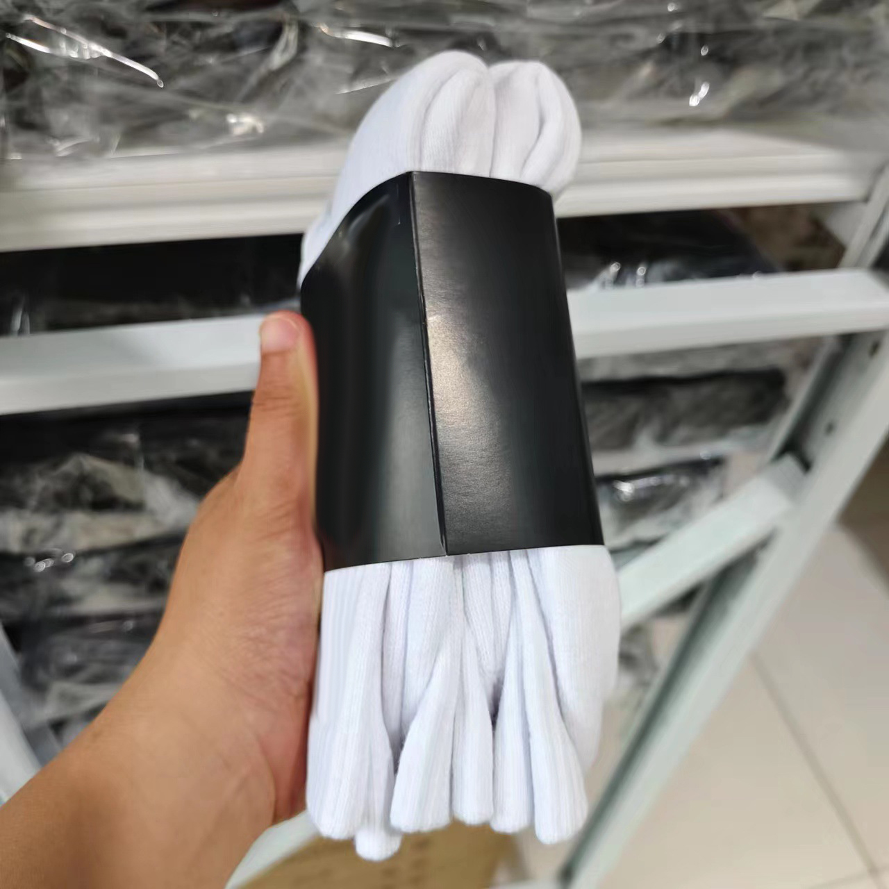 mens socks designer socks classic sports socks medium length top towel bottom breathable-image-1031032949