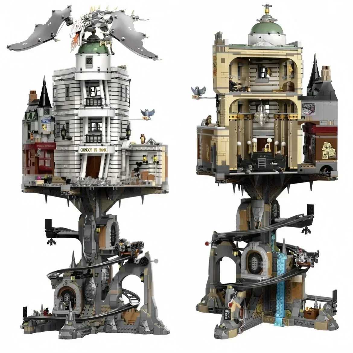 Blocks Nuovo 76417 believes in bank 4803 Gringotted blocks building Ironbelly dragon stone palace kit regalo per fan dei ragazzi adultiY2411126AO-image-1030928344