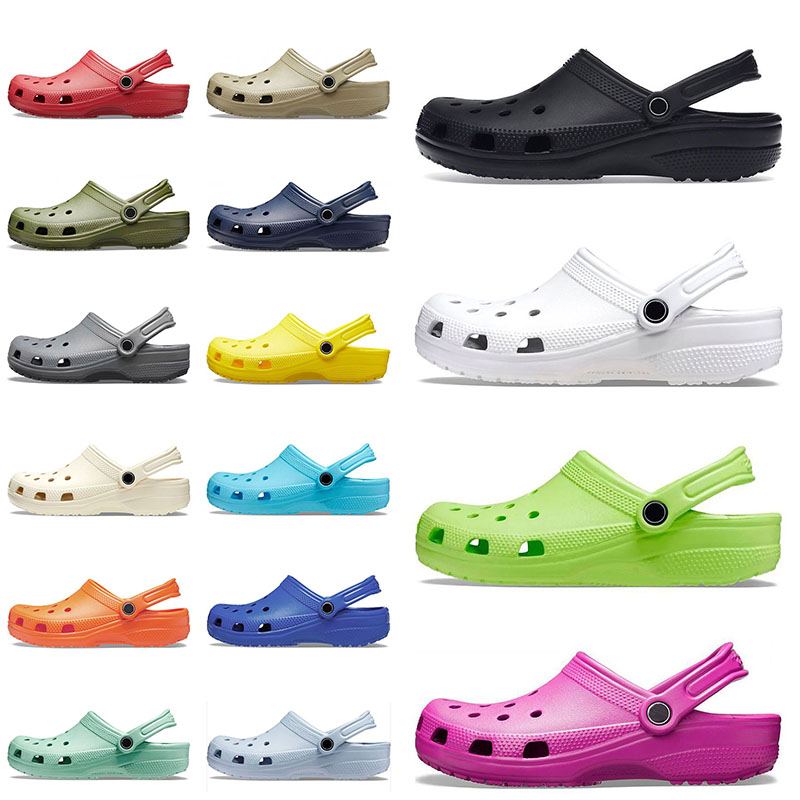 Top Luxurys famous designer sandals women kids croc mens charms salehe bembury woman slides buckle Triple Black White crocks slippers loafers shoes