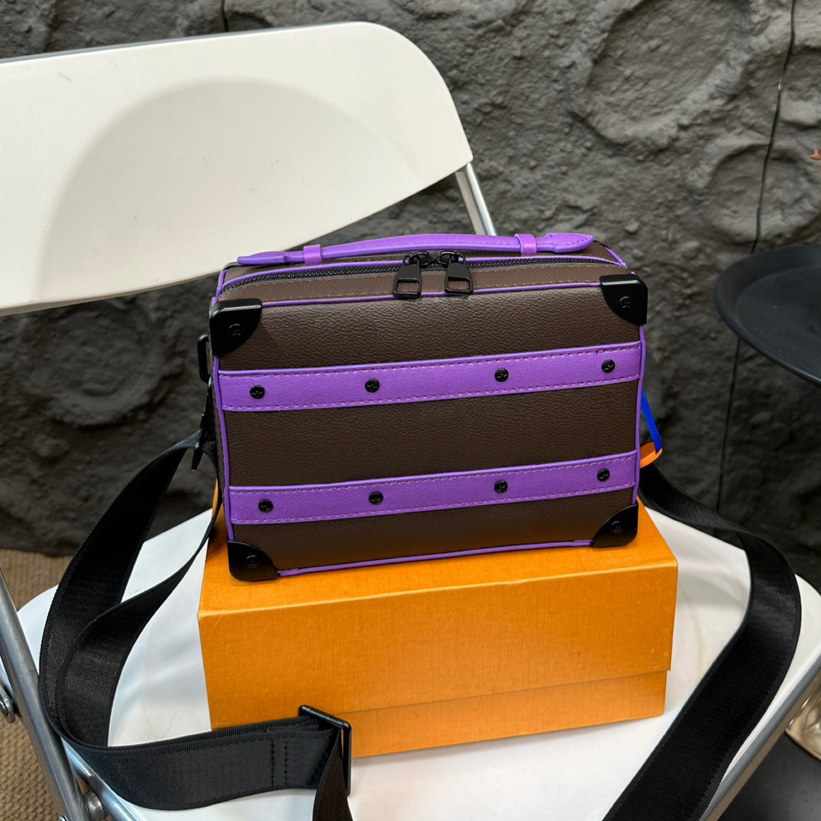 Box bag Crossbody bag shoulder bag designer bag women luxury bag handbags womens Fashion classic brown flower handbag with dust bag
