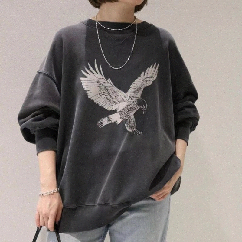 Femmes Sweatshirts Sweatshirts de créateurs à manches longues Animaux à sweat à sweat imprimé T-shirt Casual 380g Coton Pulllateur Tops Cresw Cou