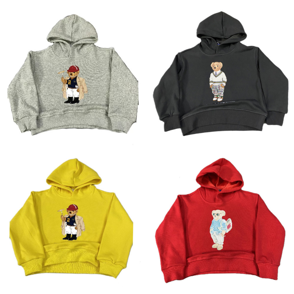 Fashion Kids Sweater Polos baby Casual Teddy Bear Print Pullover Hoodie cartoon Sweatshirt Jacket Designer Sport bear