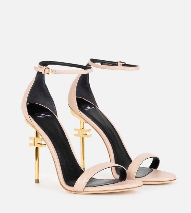 Franchi – escarpins en cuir Nappa pour femmes, Design célèbre, talons dorés, robe de soirée de mariage, sandales de gladiateur élégantes, EU35-42