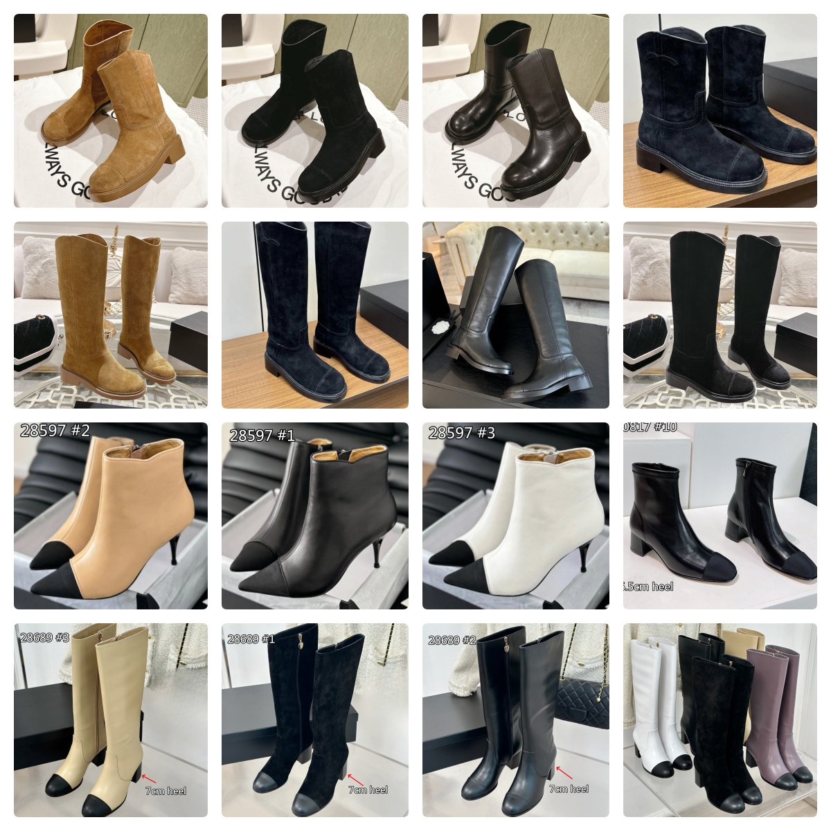 Bottes de neige en daim pour femmes, bottes hautes, mode Paris, automne-hiver, chaussures chaudes d'extérieur, baskets décontractées, 28282
