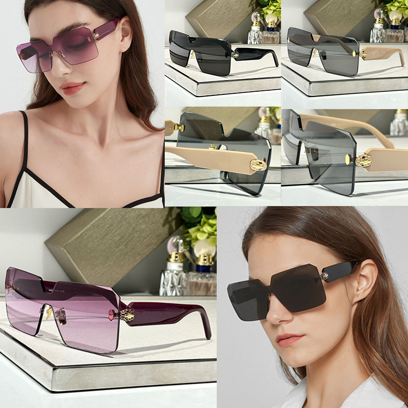 New Arrival Designer Rimless Lenses Conjoined body Square Sunglasses 40035U Womens popular style top quality UV400 Protective glasses For Men With B