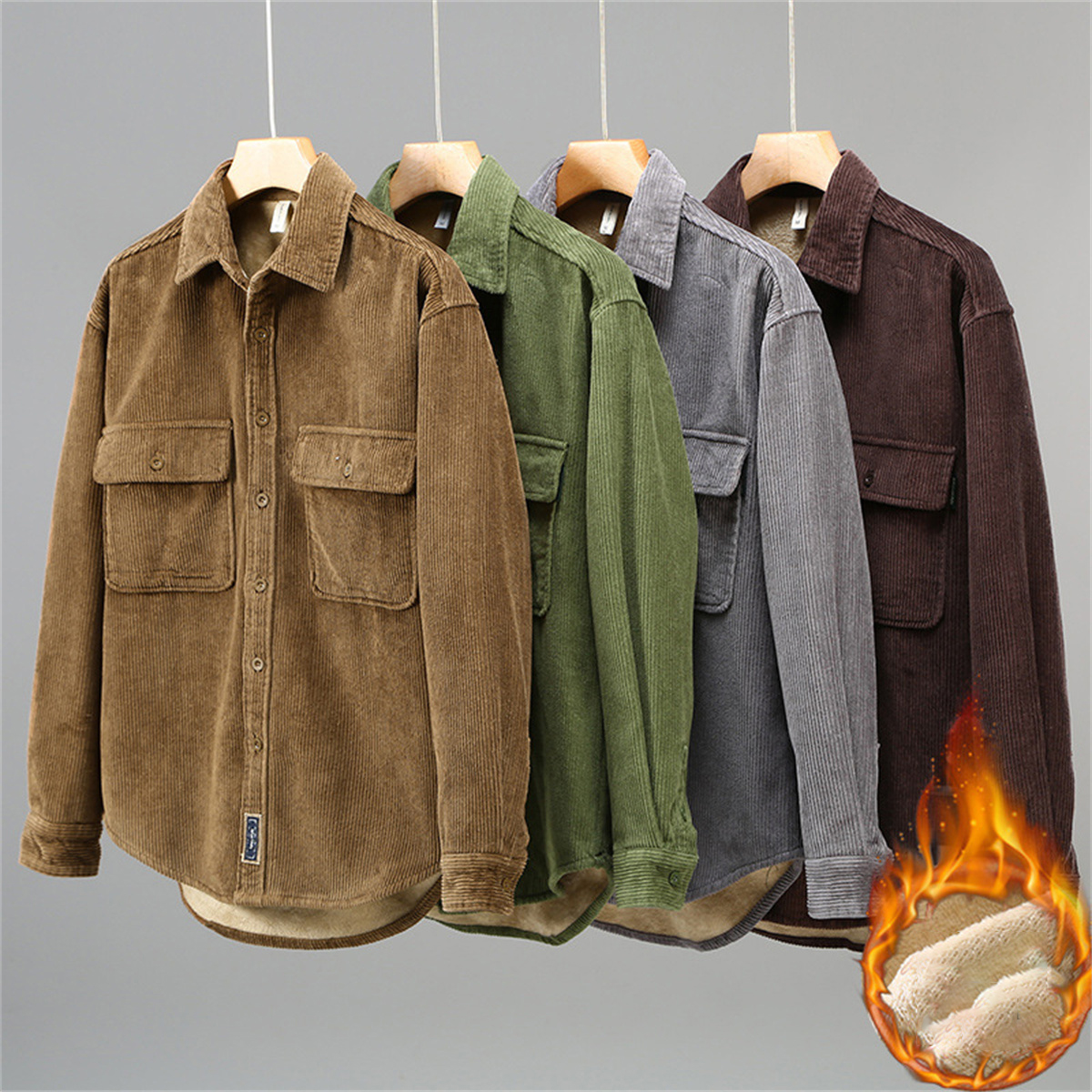 Vestes en velours côtelé d'hiver Veste designer veste épaississeur de veste décontractée chaude jeunesse rétro couloir à rayures couleurs décontr
