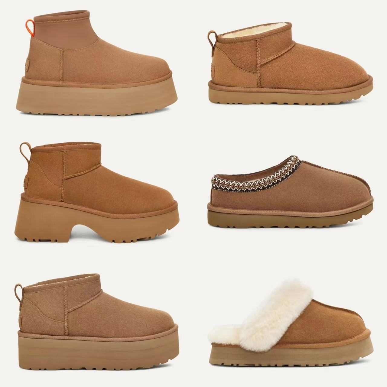Designer Shoes Womens Tazz Slippers Tasman Fur Slides Classic Mustard Seed Sand Ultra Mini Platform Boot Slip-on Les Petites Suede Wool Seal Winter