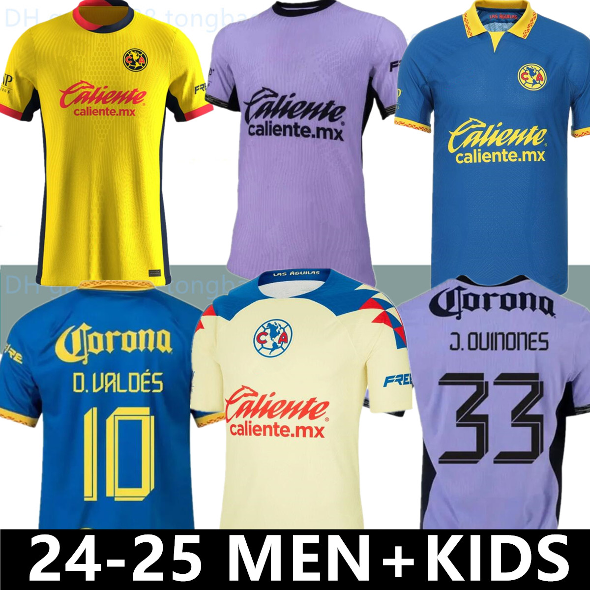 size S-4XL 2023 2024 2025 Liga MX Club America Soccer Jerseys R.MARTiNEZ GIOVANI home away 3rd training vest 24 25 football men and women shirt fans player 