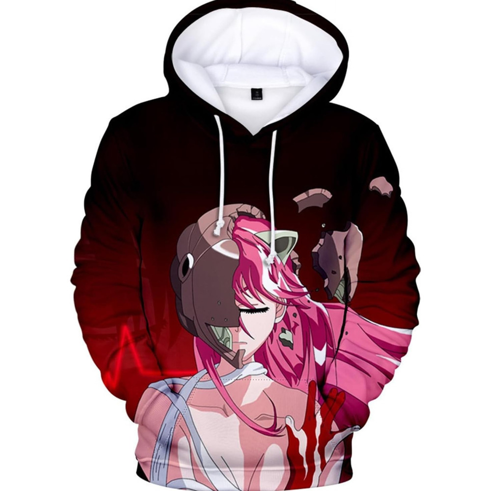 Hoodie for Mens Womens Anime Elfen Lied Hoodie Sweatshirt Jacket Sweater 3D Printing Costume Pullover Graphic Cool anime patterns cool