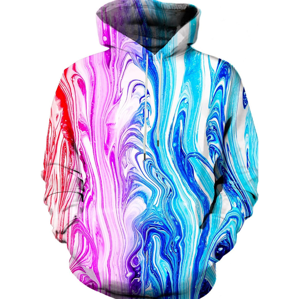 Hoodie for Mens Womens Unisex 3D Printed Hoodies Graphic Pullover Hooded Sweatshirt for Men Women Graphic Fashion colored striped pattern