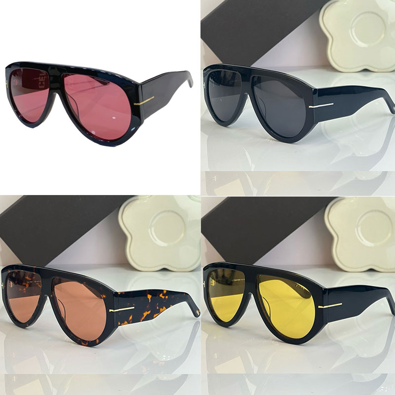 Summer BRONSON Sunglasses fashion mens womens designer Acetate Oval Full frame high-quality retro classic Casual beach glasses FT1044 with origin-image-860659493