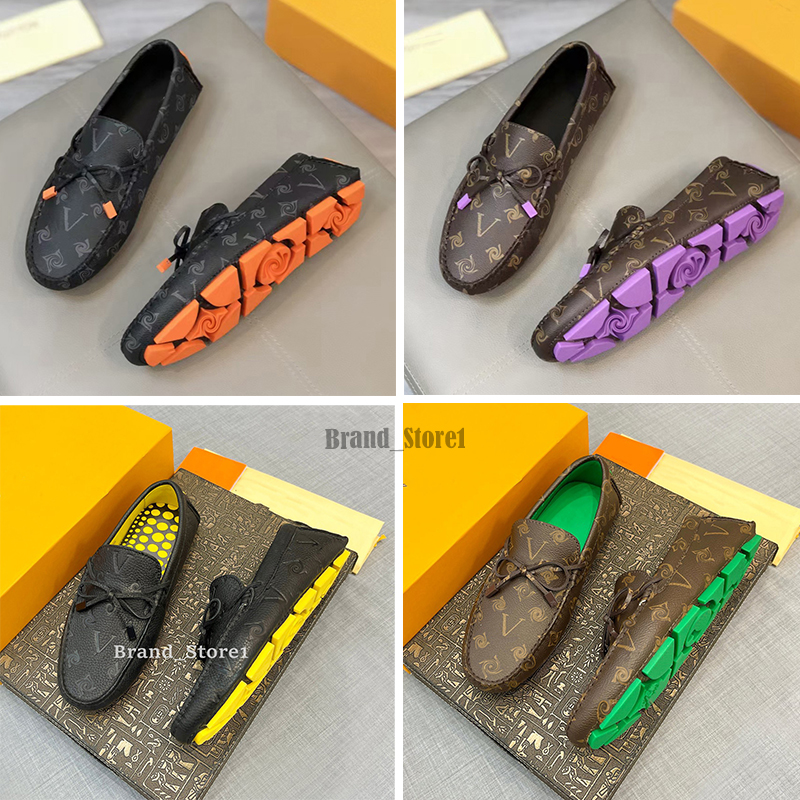 Designer Hommes Driver Series Mocassins Chaussures Classiques Chaussures Habillées De Luxe Vintage En Cuir Véritable Casual Business Mariage Mult