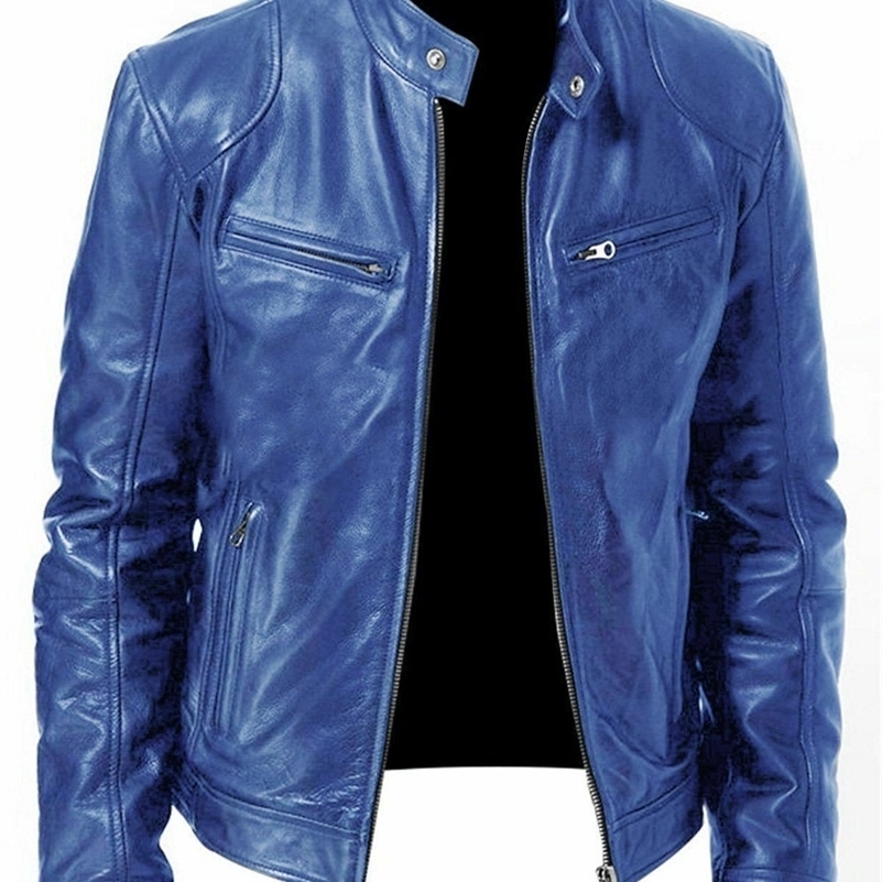 2024 Veste de moto en cuir hommes Slim Cold-Coat Collier PU Vestes Automne Winterroproof Tabriner en cuir Blazer Men Blazers 5xl 241024