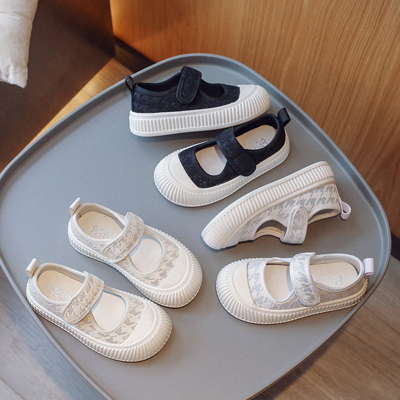 Kids Sneakers Canvas Casual Toddler Shoes Children Youth Sport Running Shoes Summer Boys Girls Outdoor Kid shoe Black White Beige size eur 26-36-image-961532524
