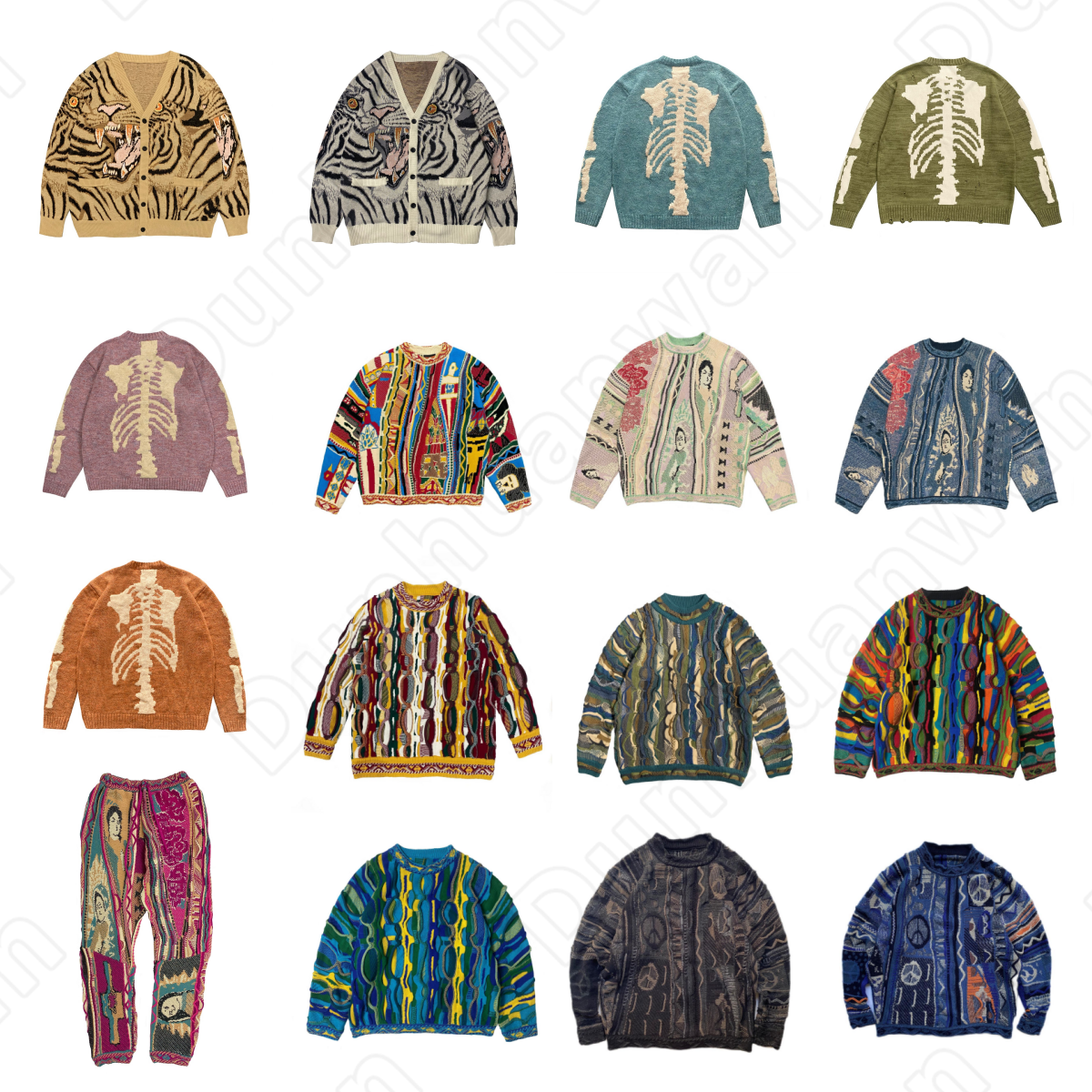 Designer Sweater Men Kapital Vintage Colorful Retro Ethnic Style Fall sweater Winter For Men Pants Knitted Round Neck Color Women Pullover