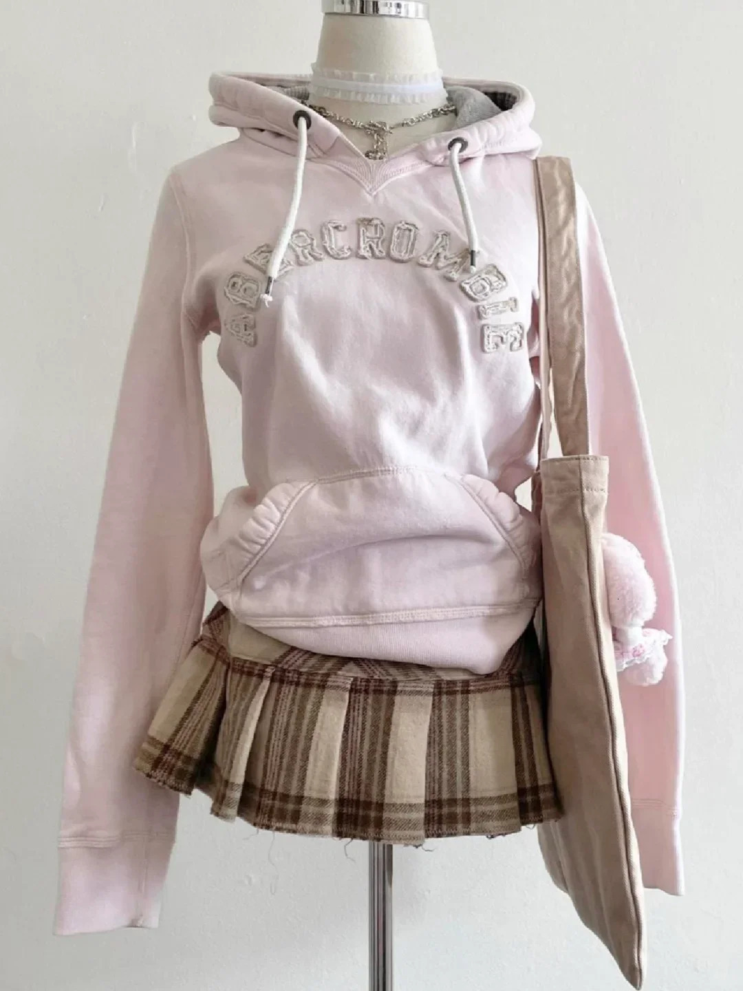 Sweat-shirt pour femmes vintage rose harajuku coréen sweat à capuche occasionnel vêtements féminins d'hiver 2000 y2k pull lâche goth lettre hoode