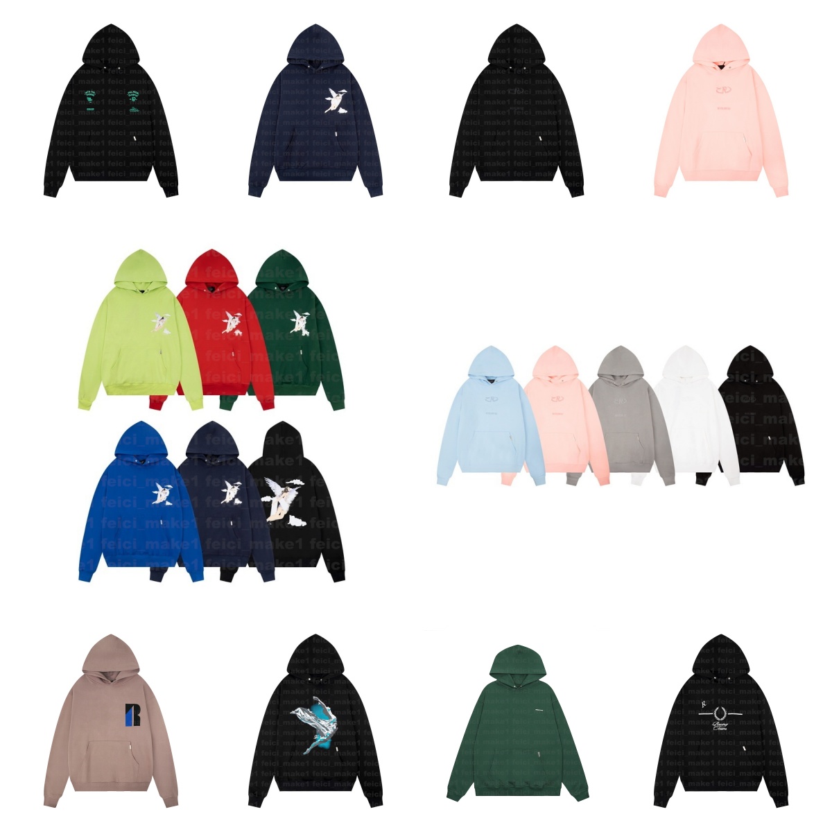 Designer Men Hoodies Hoodies Mens Hiphop Hoodies Femmes Femmes Streetwear Pullover Sweatshirts Loose Tops Tops Tiging Taille S-XL