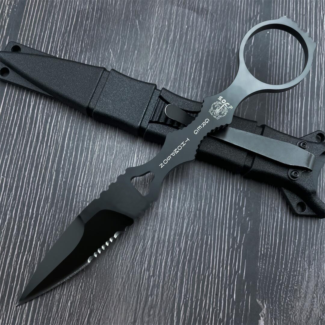 176 Fixed blade Knife SOCP Mini Boot D2 Blade Pocket EDC Tool Outdoor Camping Safety Portable Straight Knives-image-724834203