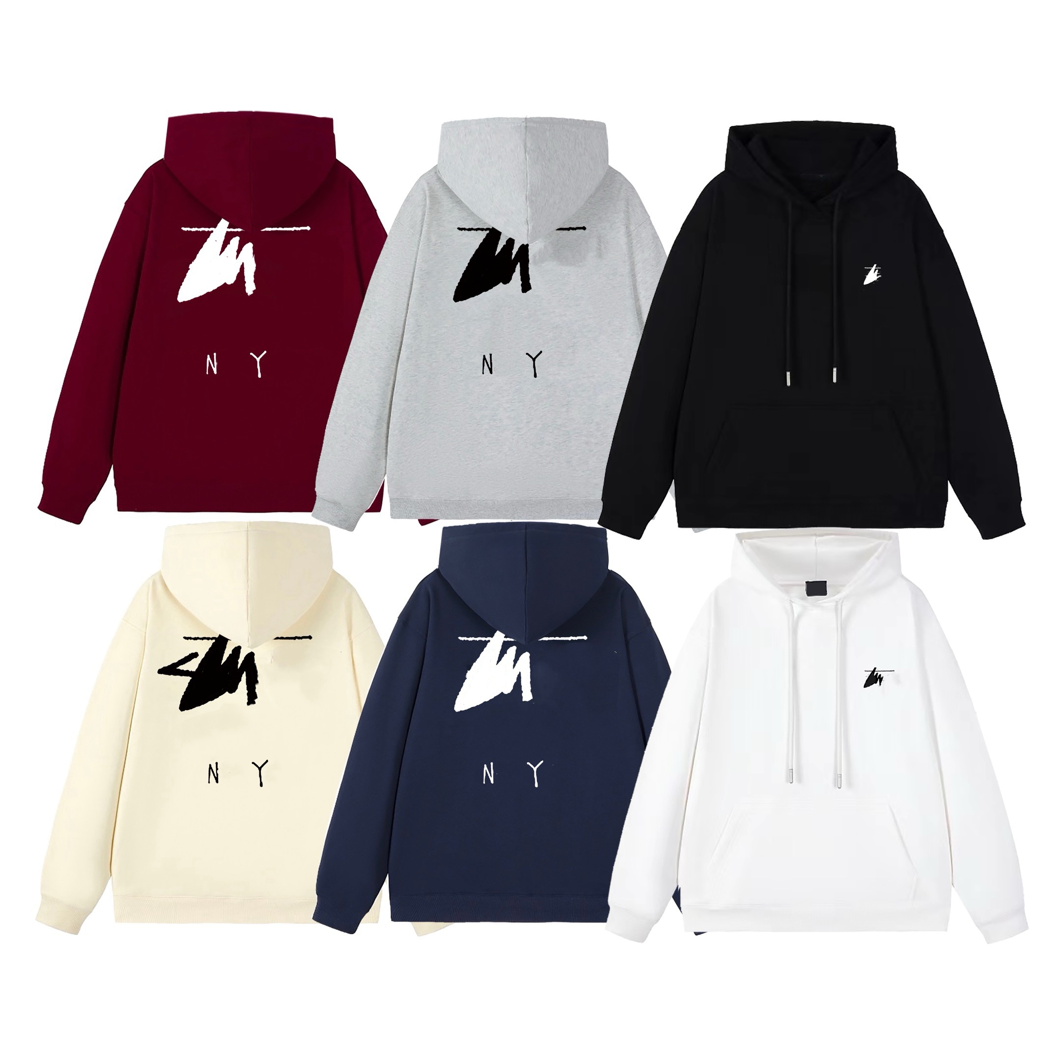 Sweat-shirt à capuche à zip-up surdimensionné rétro de créateurs |Style de hip-hop décontracté avec des graphiques de lettres