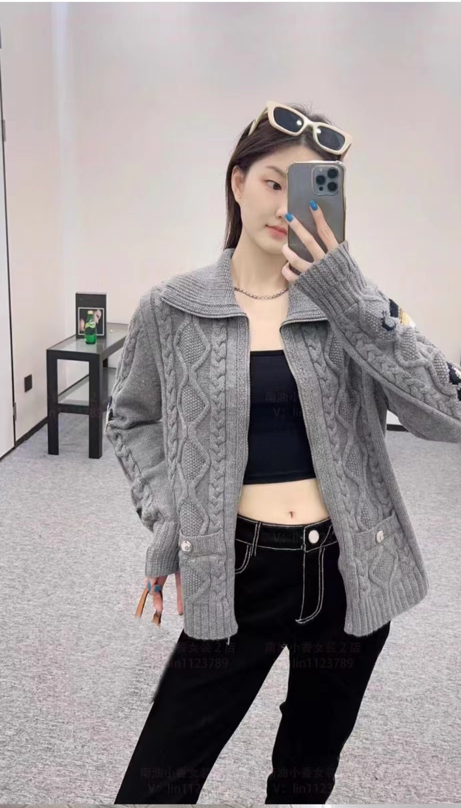 Chan 2024 Nouveau cardigan piste paris cardigan cc veste ski veste femme concepteur cardigan designer sweater designer veste femme pull sweater v