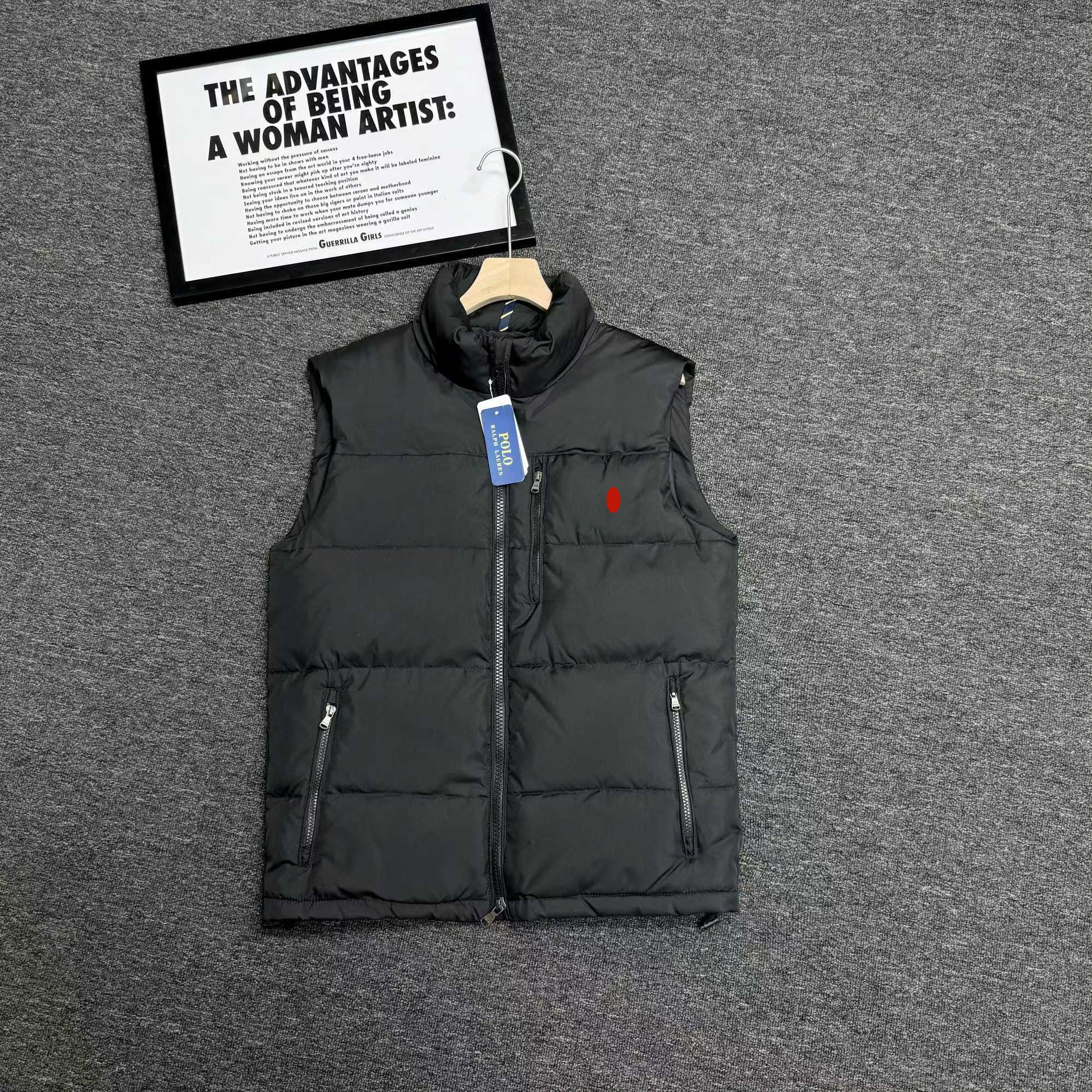 Ralfs Laurent Puffer Vest Unisex Polo Zipper Gilet Men Women Designer Ralphhh Laurennn Sleeveless Down Jacket Winter Warm Outerwear Embroidery Pony
