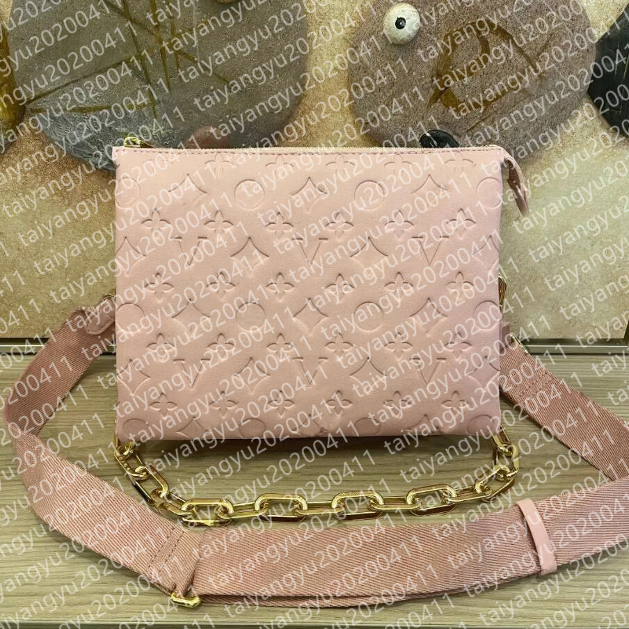 2024 Genuine Leather Hot Designer Womens Coussin PM Shoulder Bags Crossbody Gold Chain Totes Handbags Tote Bag Wallets 3 Inside Compartments Back